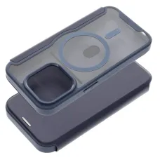 SMART MAG Fliptok kompatibilis MagSafe-fel - iPhone 15 Pro Max kék tok
