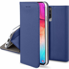 Samsung A20e Mágneses fliptok sötétkék