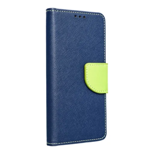 FANCY fliptok SAMSUNG A14 4G / A14 5G-hez tengerészkék / lime tok FANCY fliptok SAMSUNG A14 4G / A14 5G-hez tengerészkék / lime tok