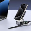 2 az 1-ben induktív Qi töltőállomás Ugreen W702 iPhone-hoz és AirPods-hoz, 15W (szürke) - 1. kép