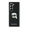 Original KARL LAGERFELD Saffiano Monogram Head Pin KLHCZFD6PGKSKIHK tok Samsung Galaxy Z Fold 6-hoz, fekete - 0. kép