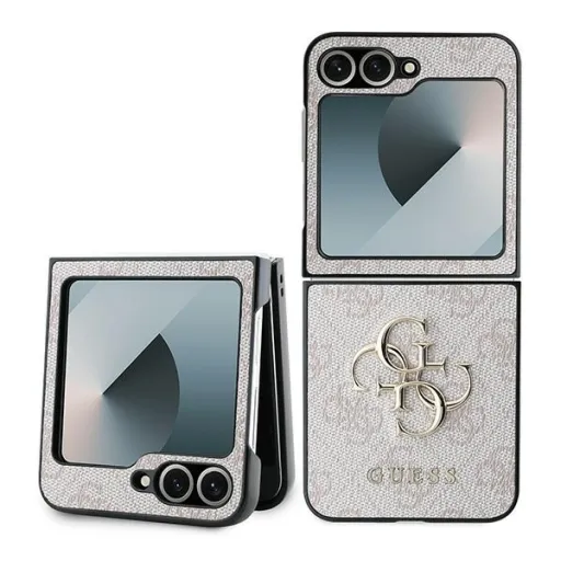 Original Case DKNY Leather 4G Metal Logo GUHCZF64GMGPI Samsung Galaxy Z Flip 6 rózsaszín tok