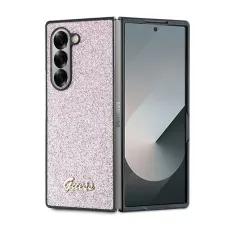 Original Case GUESS 4G Glitter Script GUHCZFD6HGGSHP tok Samsung Galaxy Z Fold 6 pink