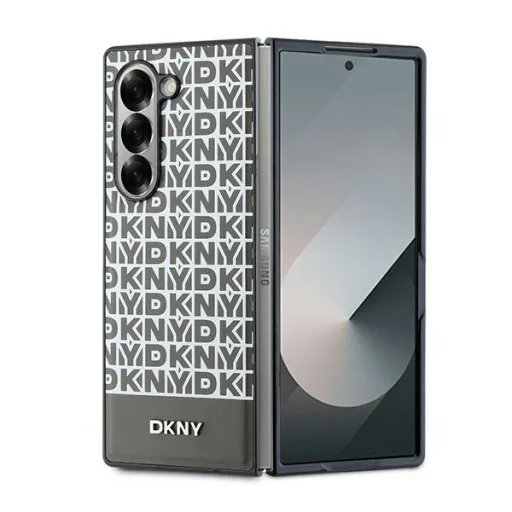 Eredeti DKNY Ismétlődő Mintás Alsó Csík DKHMZFD6PSOSPW tok Samsung Galaxy Z Fold 6 barnához