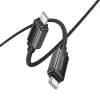 Borofone Cable BU53 Meteor - Type C to Type C - 60W 3A 1,2 méter fekete - 0. kép