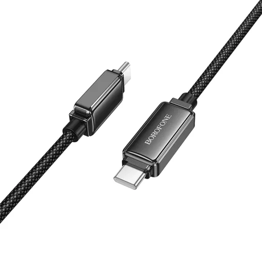 Borofone Cable BU53 Meteor - Type C to Type C - 60W 3A 1,2 méter fekete