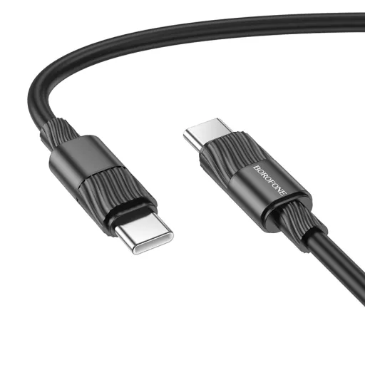 Borofone BX106 töltőkábel - Type C to Type C - 60W 3A 1 méter fekete