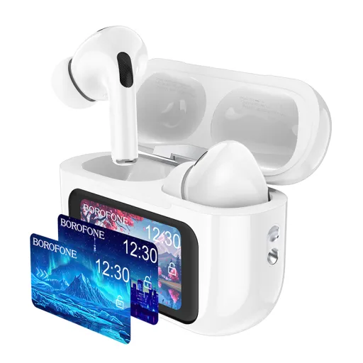 Borofone TWS Bluetooth Fülhallgató BW76 Brocade ANC fehér