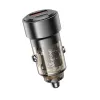 Borofone autós töltő BZ20 fliptok - USB + Type C - QC 3.0 PD 38W fekete - 0. kép