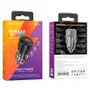 Borofone autós töltő BZ20 fliptok - USB + Type C - QC 3.0 PD 38W fekete - 3. kép