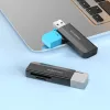 Borofone kártyaolvasó DH9 Wisdom 2 az 1-ben - USB 3.0 to SD + micro SD - fekete-szürke - 1. kép