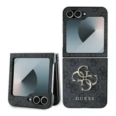 Original Case DKNY Leather 4G Metal Logo GUHCZF64GMGGR Samsung Galaxy Z Flip 6 tok fekete