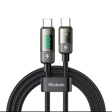 Mcdodo CA-3611 USB-C - USB-C kábel, automatikus kikapcsolás, PD 100W, 1.8m (fekete)