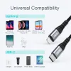 USB-C - Lightning Choetech IP0042 MFi cable 480Mb/s 3A 3m - black - 3. kép