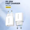 Wozinsky WGWCCW 20W USB-C hálózati töltő - fehér - 4. kép