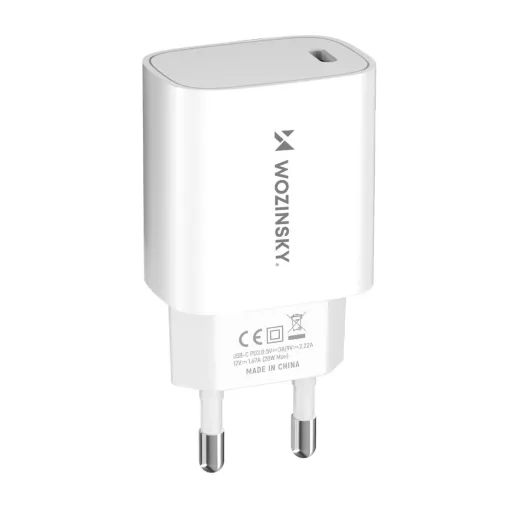 Wozinsky WGWCCW 20W USB-C hálózati töltő - fehér