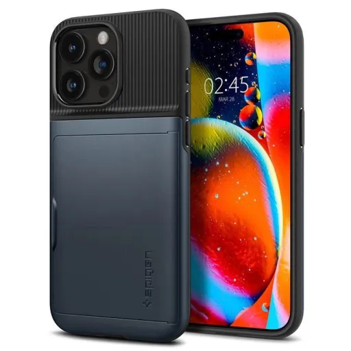 Spigen Slim Armor CS tok iPhone 15 Pro Max - kék