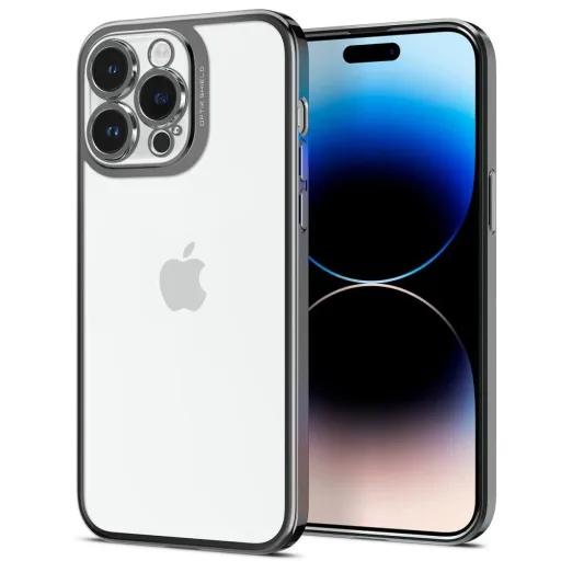 Spigen Optik Crystal iPhone 14 Pro Chrome Gray tok