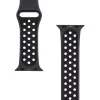 Tactical 839 Dupla Szilikon Szíj Apple Watch 1/2/3/4/5/6/7/8/9/SE 38/40/41mm Fekete - 0. kép