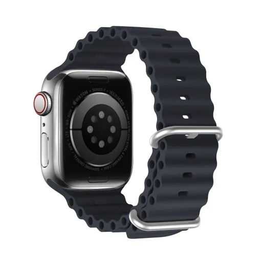 DUX DUCIS OCEAN WAVE szilikonszíj Apple Watch 38 / 40 / 41 mm grafit