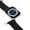 DUX DUCIS OCEAN WAVE szilikon szíj Apple Watch 38/40/41 mm fekete - 1. kép