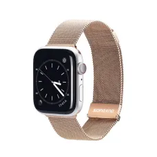 DUX DUCIS Milanese rozsdamentes acél mágneses szíj Apple Watch 38/40/41 mm arany