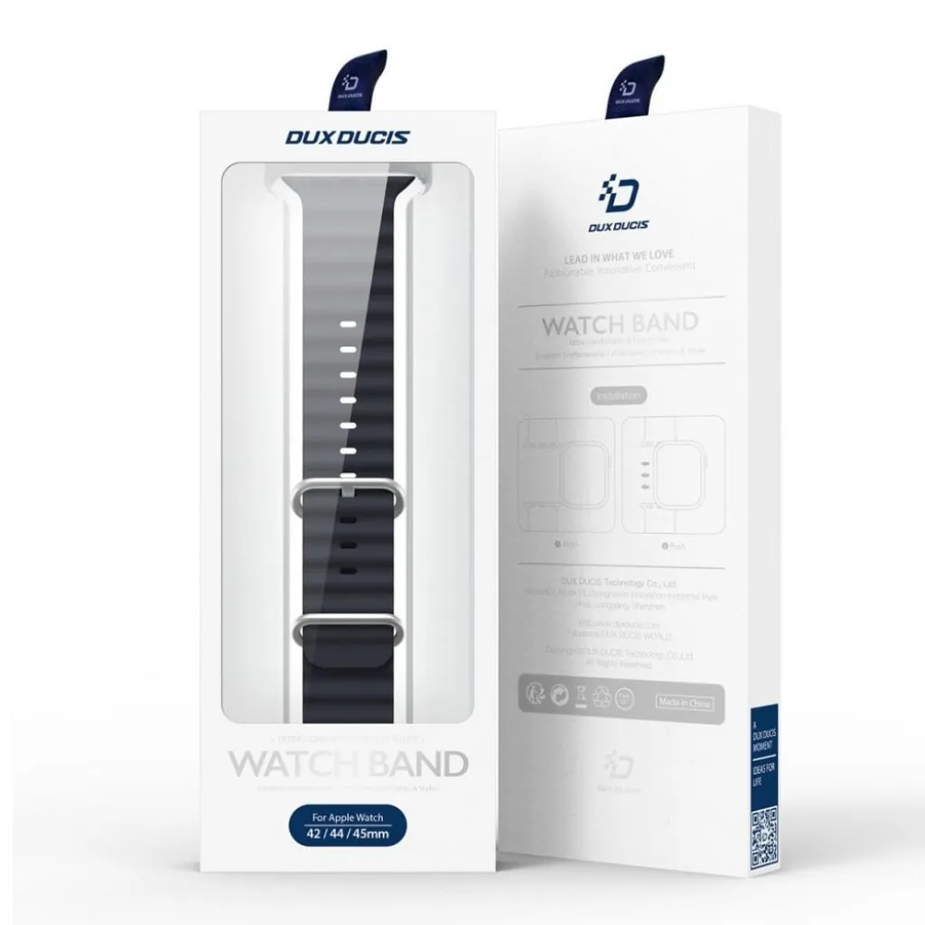 DUX DUCIS OCEAN WAVE szilikon szíj Apple Watch 42 / 44 / 45 mm grafit - 7