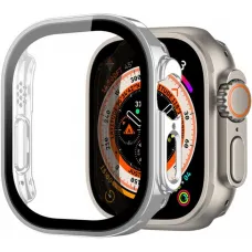 DUX DUCIS tok HAMO üvegfóliával Apple Watch Ultra / Ultra 2 49 mm ezüst