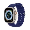 DUX DUCIS Ocean Wave szilikon szíj Apple Watch 42 / 44 / 45 mm kék - 0. kép