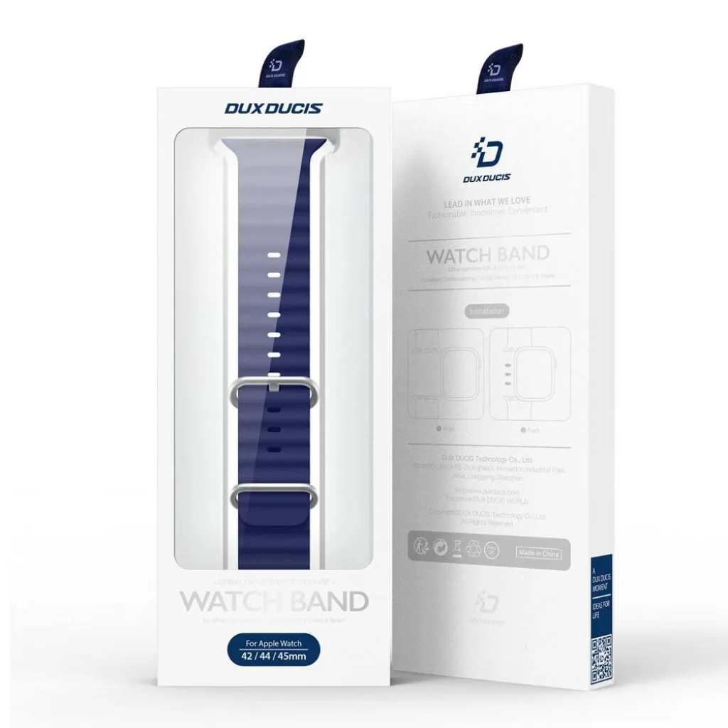 DUX DUCIS Ocean Wave szilikon szíj Apple Watch 42 / 44 / 45 mm kék - 8