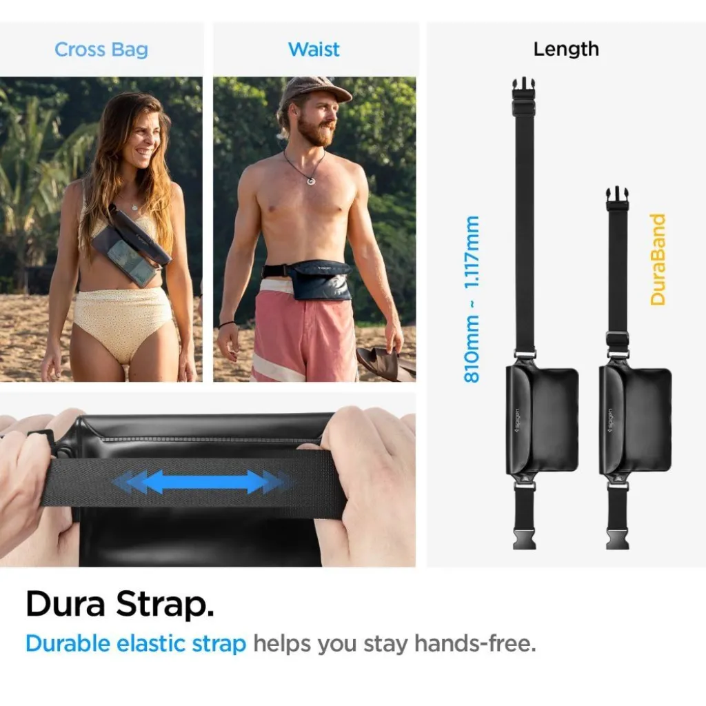 Spigen Aqua Shield A620 vízálló övtáska IPX8 - fekete, 2 db. - 10