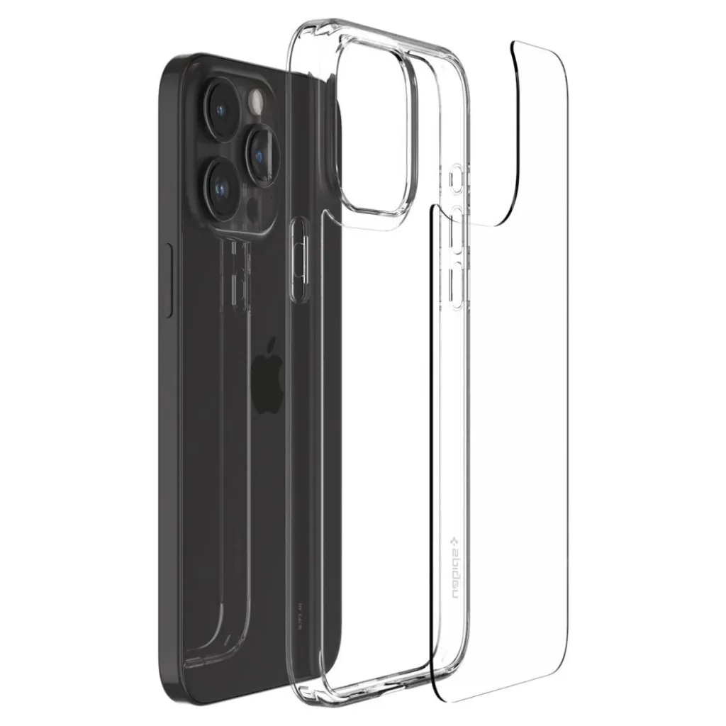 iPhone 15 Pro Crystal Clear Spigen AIRSKIN HYBRID tok - 9