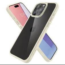 Spigen Crystal Hybrid, homokbézs - iPhone 15 Pro Max tok