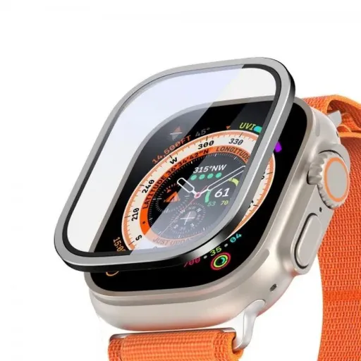 DUX DUCIS edzett üveg FLAS kerettel Apple Watch Ultra / Ultra 2 49 mm fekete üvegfólia