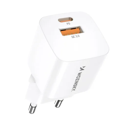 Wozinsky CMWCW 20W USB-C / USB-A hálózati töltő - fehér