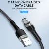 Wozinsky WNBAC1 USB-A / USB-C 2.4A kábel 1 m - fekete - 4. kép