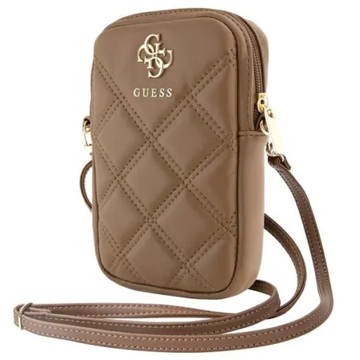 Guess Zip Quilted 4G táska - barna tok