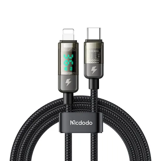 Mcdodo CA-3600 USB-C to Lightning kábel, automatikus kikapcsolás, 36W, 1.2m (fekete)