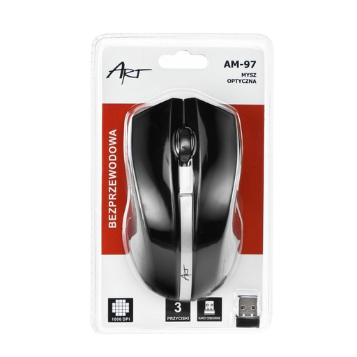 Art vezeték nélküli optikai USB egér fekete