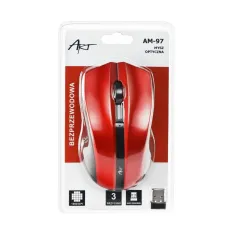 Art vezeték nélküli optikai USB egér piros