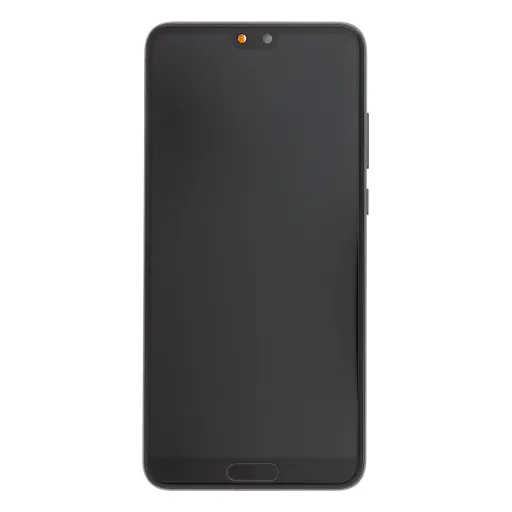 LCD kijelző + Érintőpanel + Előlap Huawei P20 fekete