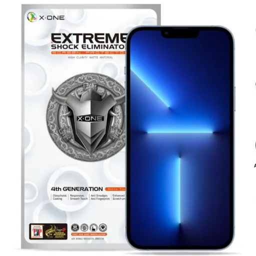 X-ONE Extreme Shock Eliminator 4. generáció (Matt Sorozat) - iPhone 13 Pro Max/14 Plus üvegfólia