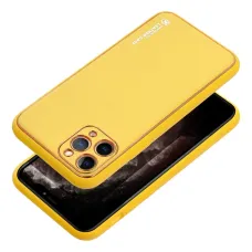 LEATHER tok IPHONE 15 Pro Max sárga