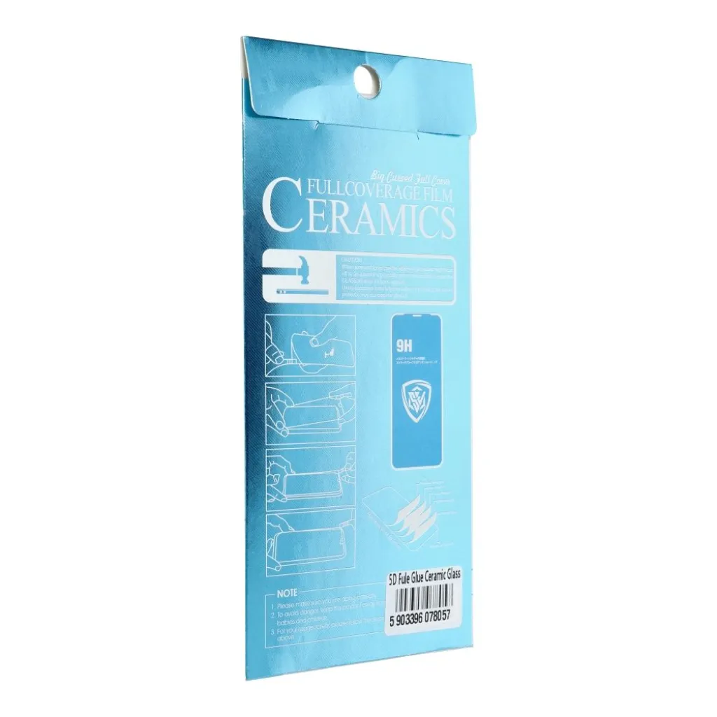 5D Teljes Ragasztórétegű Kerámia Üvegfólia - iPhone 15 Pro Max fekete - 8