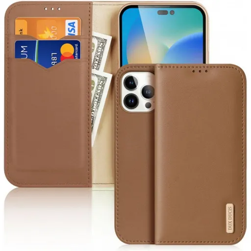 DUX DUCIS wallet tok HIVO IPHONE 15 Pro Max barna DUX DUCIS wallet tok HIVO IPHONE 15 Pro Max barna