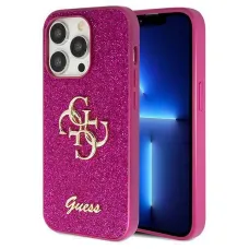 GUESS tok iPhone 15 Pro GUHCP15LHG4SGU (Fixed Glitter Big 4G) lila