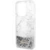 GUESS tok IPHONE 14 Pro GUHCP14LLCSGSGH (Liquid Glitter Marble) fehér - 1. kép