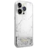 GUESS tok IPHONE 14 Pro GUHCP14LLCSGSGH (Liquid Glitter Marble) fehér - 3. kép