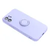 Szilikon gyűrűs tok iPhone 15 lila - 1. kép