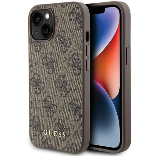 GUESS tok IPHONE 15 GUHCP15SG4GFBR (4G Metal Logo) barna